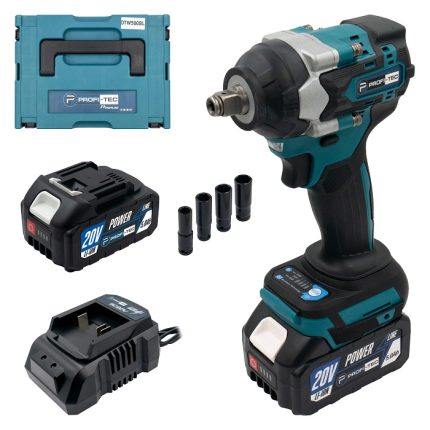 Аккумуляторный гайковерт PROFI-TEC DTW500BL POWERLine (2×PT2040MP (4.0 Ач), зарядное устройство)