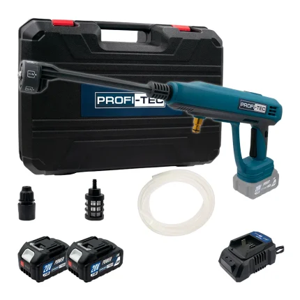 Аккумуляторная мойка высокого давления PROFI-TEC PHPW3020 POWERLine (2×PT2040MP (4.0Ач, зарядное устройство)